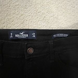 Hollister Black High Rise Skinny Jeans Size 7 (28) Regular length